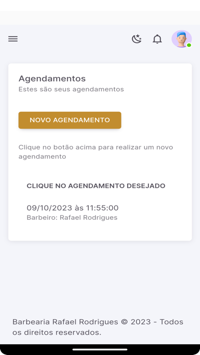 Barbearia Rafael Rodrigues Screenshot