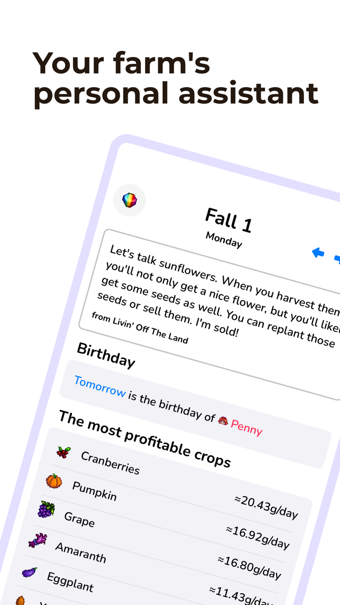 Assistant for Stardew Valley