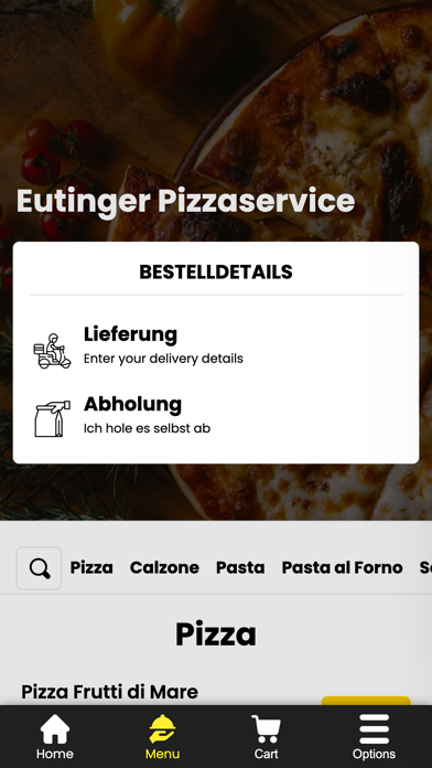 Eutinger Pizzaservice Horb Screenshot