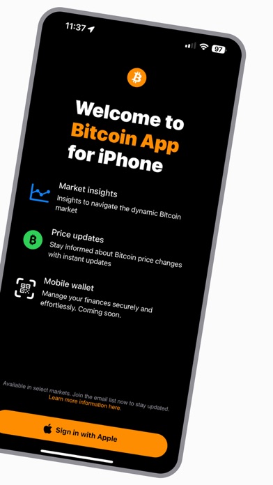 Bitcoin App for iPhone Screenshot