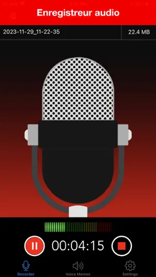 Capture d'écran de Voice Recorder Lite: Record HD sur iPhone 1