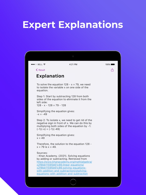ScanSolve - AI Homework Helper iPad screenshot 6 - Education app