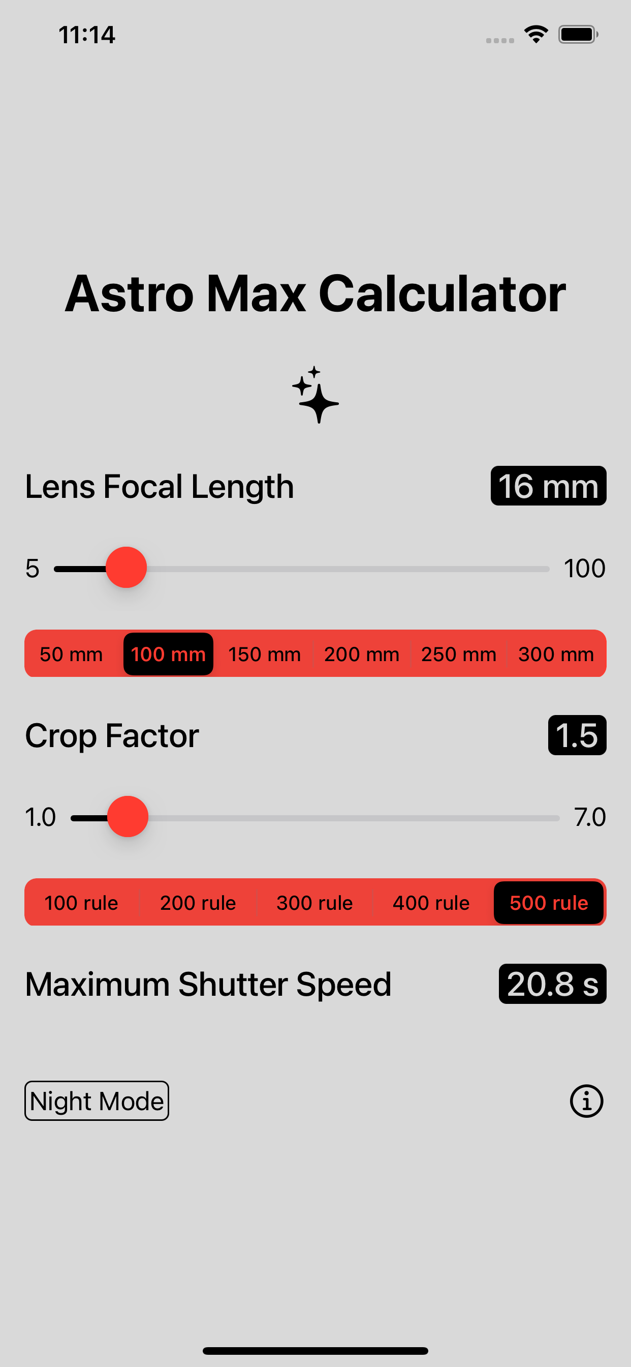 Astro Max Calculator
