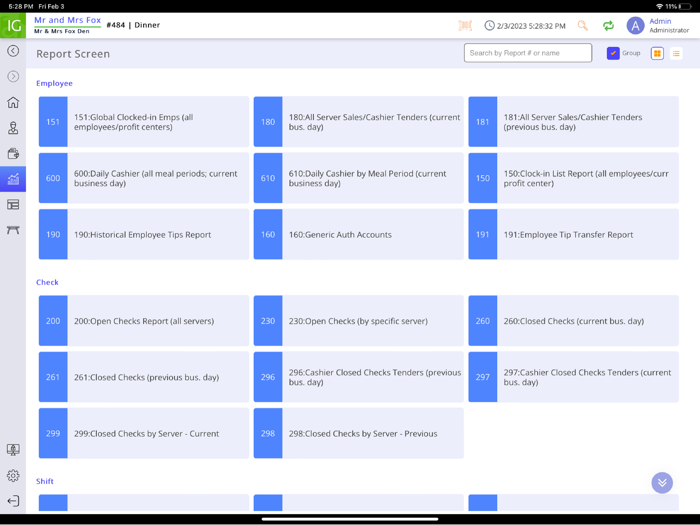 InfoGenesis POS Terminal