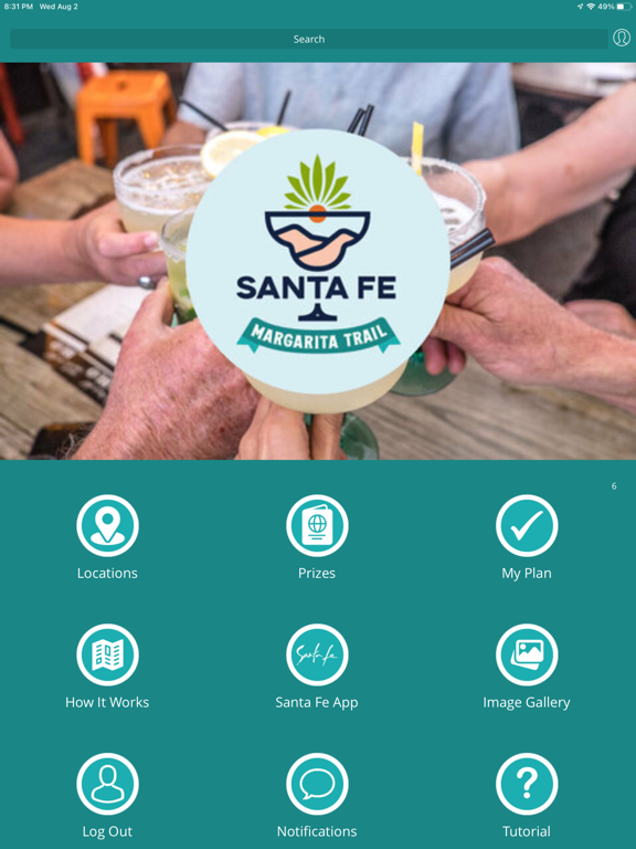 Santa Fe Margarita Trail iPad screenshot 1 - Food & Drink app
