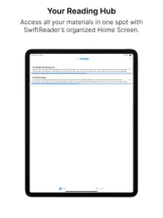 the swiftreader iPad Captures Décran 1