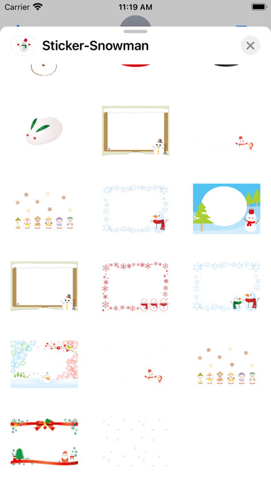 Cute sticker snowman Screenshot