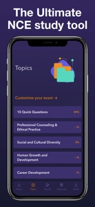 NCE Practice Exam Prep 2024 screenshot #1 for iPhone