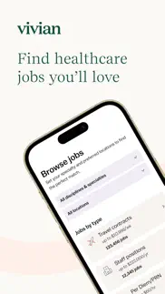 vivian - find healthcare jobs iphone screenshot 1