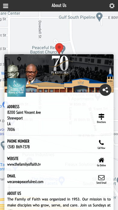 Peaceful Rest Baptist Church Screenshot