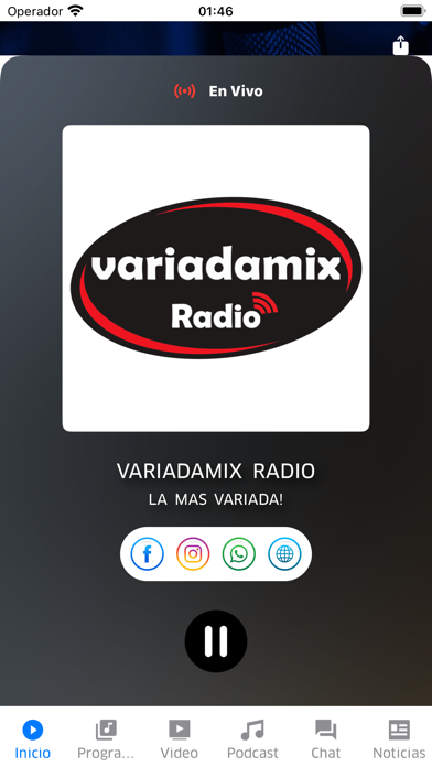 Variadamix Radio Screenshot
