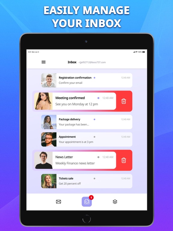 Vanishmail - Temporary Email iPad screenshot 4 - Utilities app