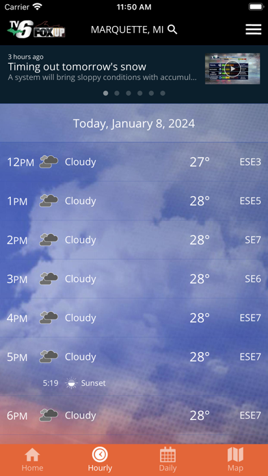 TV6 & FOX UP Weather Screenshot