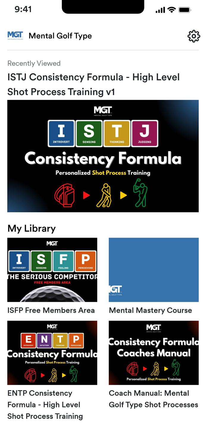 Mental Golf Type