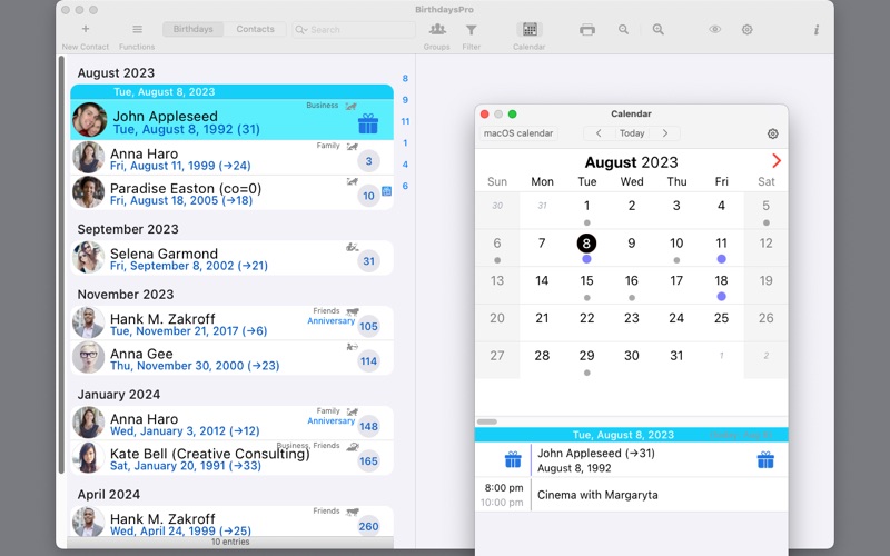 birthdayspro - birthdays iphone screenshot 3