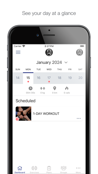 HM Fitness App Screenshot
