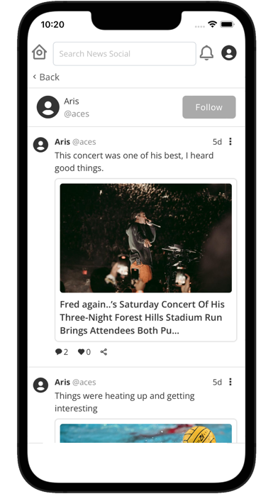 News Social App Screenshot