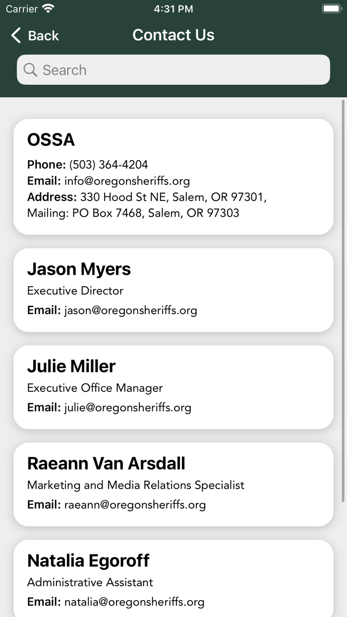 Oregon State Sheriffs’ Assoc