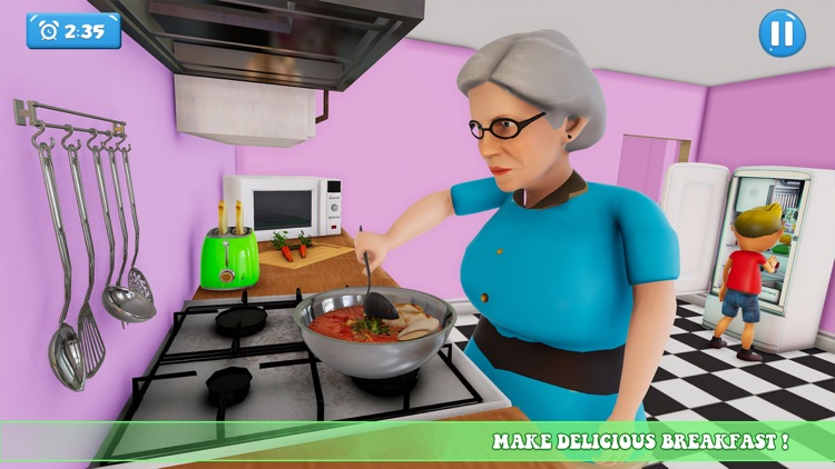 Virtual Granny Happy Family 3D screenshot-3