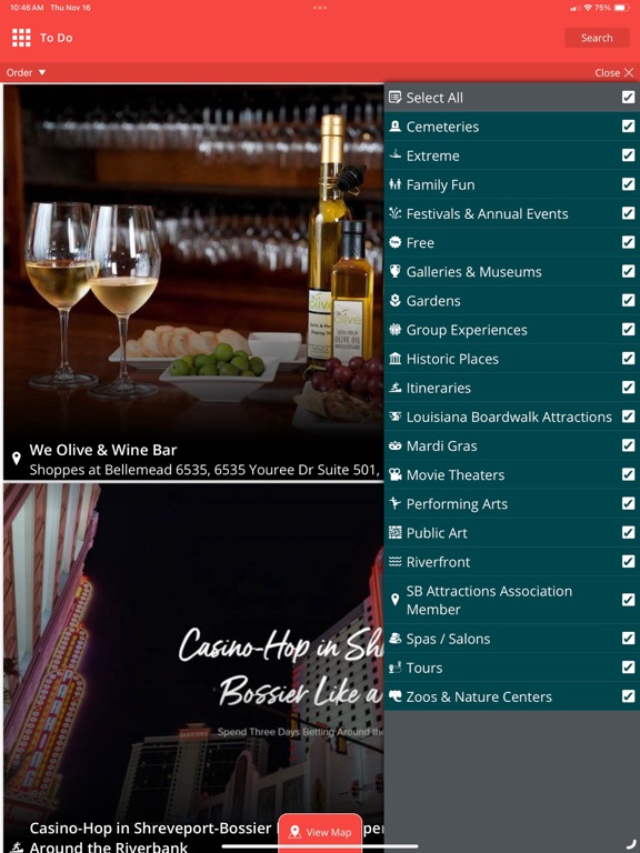 Visit Shreveport-Bossier LA iPad screenshot 4 - Travel app