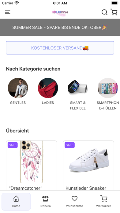 Bellaboom Onlineshop Screenshot