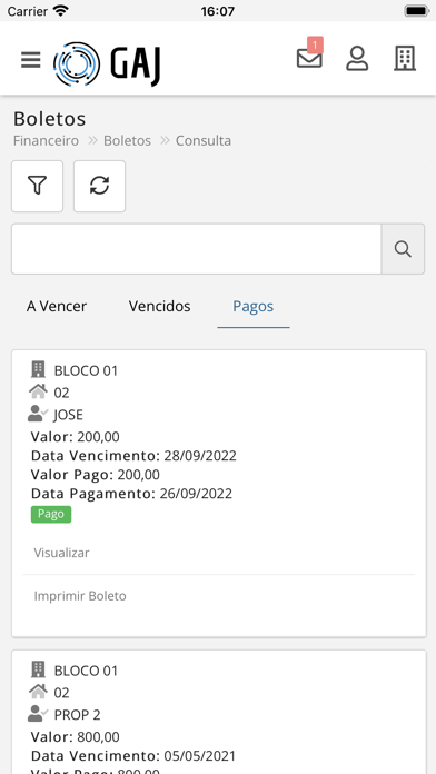 GAJ ADM CONDOMÍNIOS Screenshot