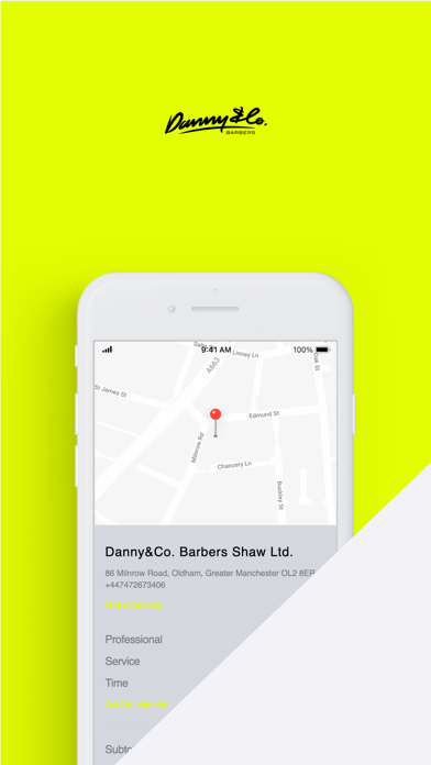Screenshot 1 of Danny & Co. Barbers App