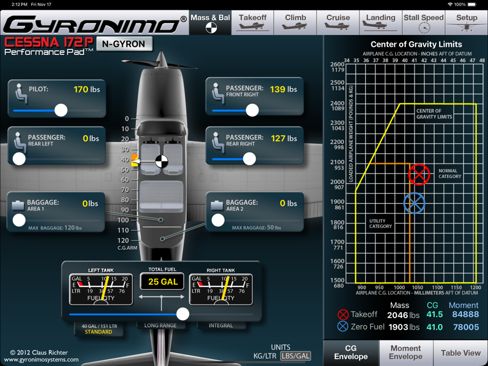 #3. C172P Performance Pad (iOS) 由: Gyronimo, LLC