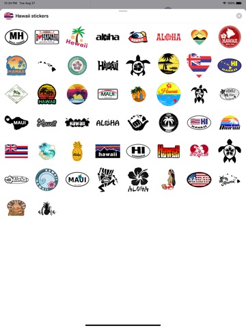 Hawaii emoji - USA stickersのおすすめ画像1