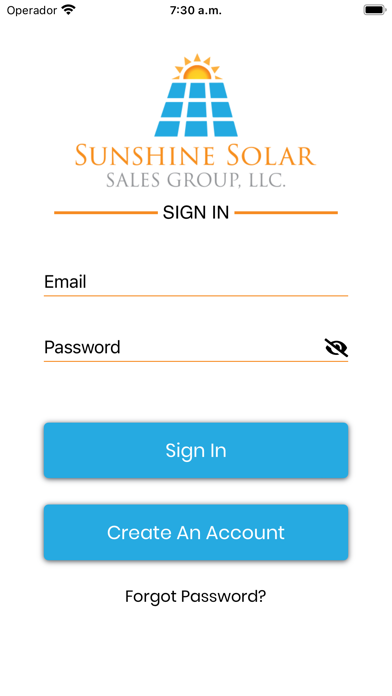 Sunshine Solar Sales Group Screenshot