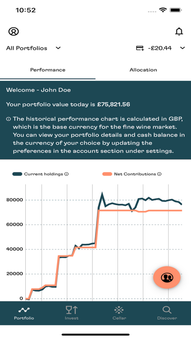 Cult Wines Investment Portal Screenshot