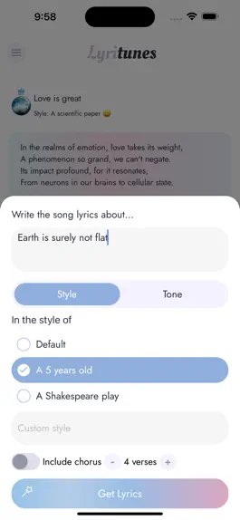 Game screenshot LyriTunes - Lyrics Generator mod apk