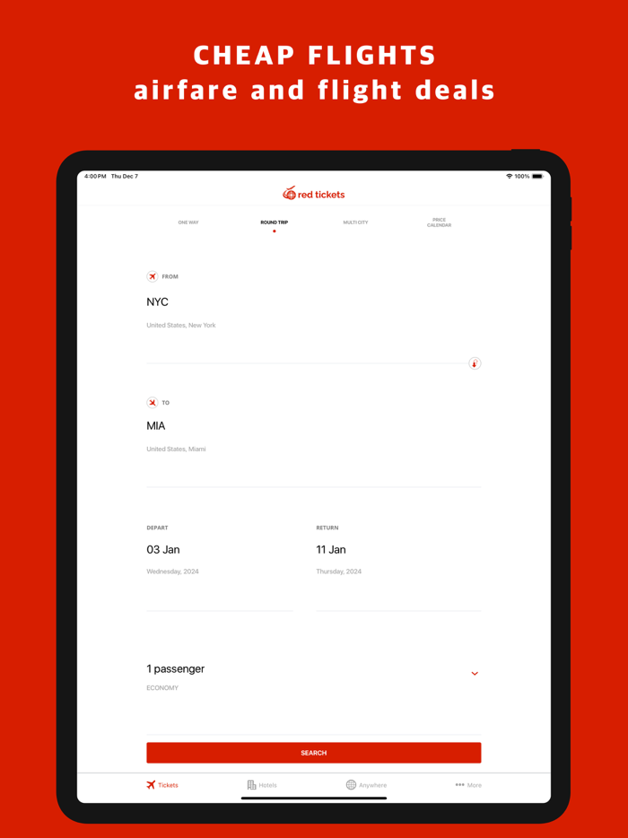 Red Tickets - Cheap Flights
