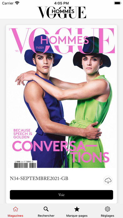 Vogue Hommes Screenshot