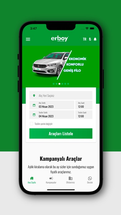 Erboy Rent a Car Screenshot