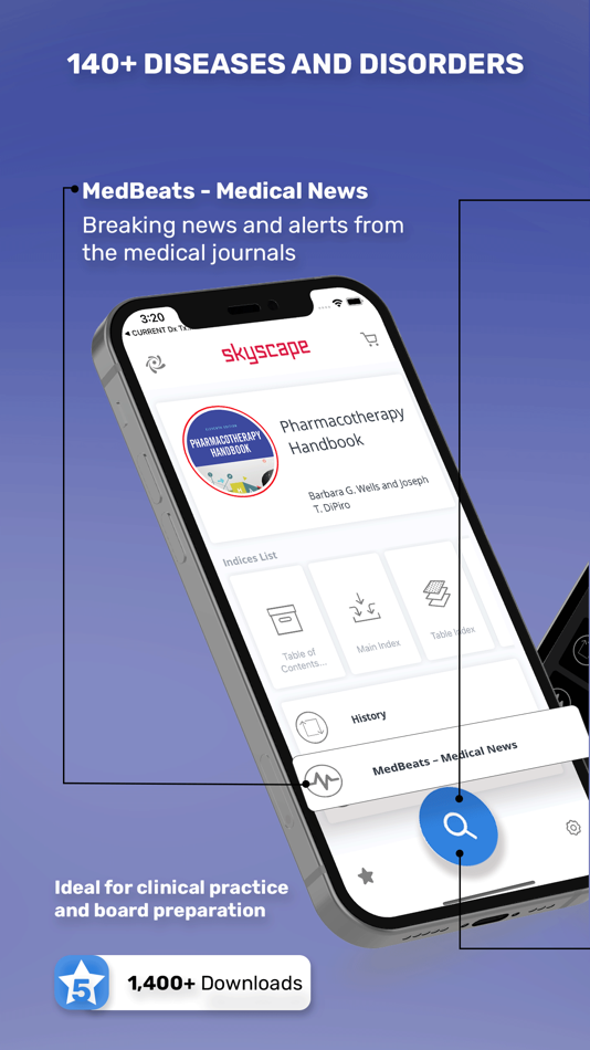 #1. Pharmacotherapy Handbook (iOS) بواسطة: Skyscape Medpresso Inc