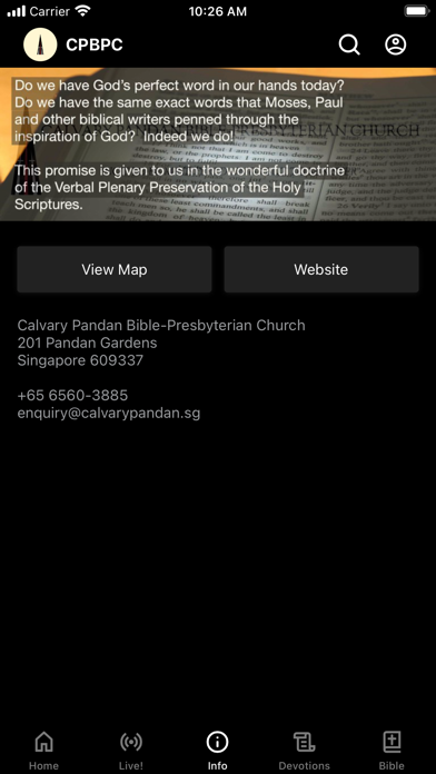 Calvary Pandan B-P Church Screenshot