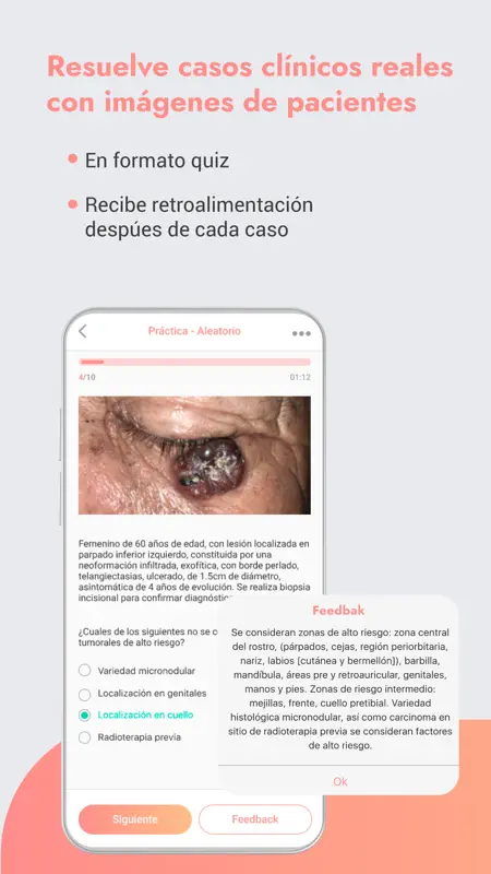 Reto Dermatología screenshot 2 of 3