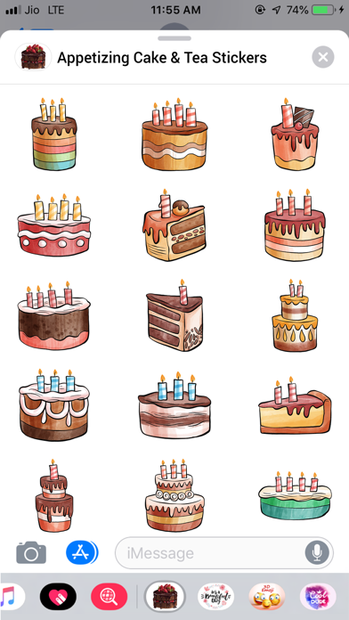 Screenshot #1 pour Appetizing Cake & Tea Stickers