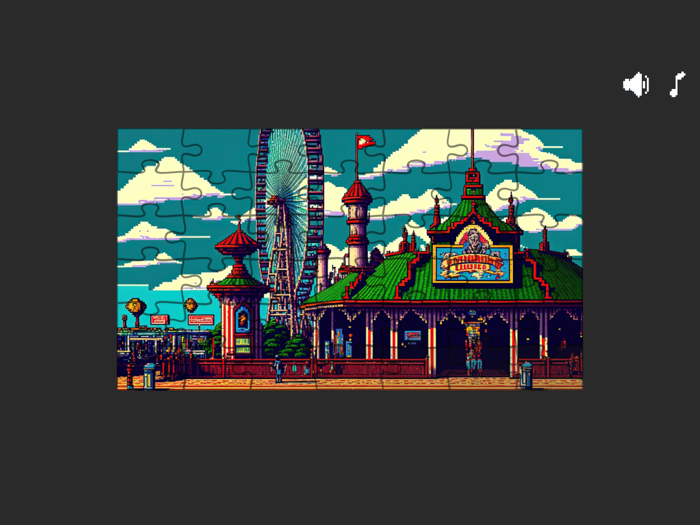 Pixel Retro Jigsaw Game