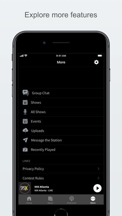 99X Freeloader App Screenshot