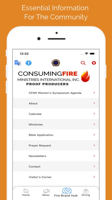 Consuming Fire Ministries Inc. Screenshot
