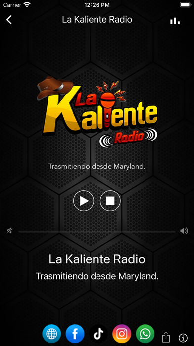 La Kaliente Radio Screenshot