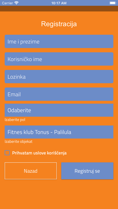 Fitnes Klub Tonus Screenshot