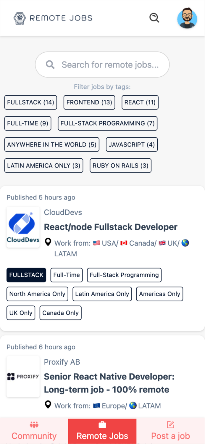 React Remote Jobs