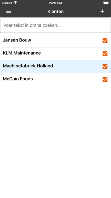 Komdex Urenregistratie Screenshot