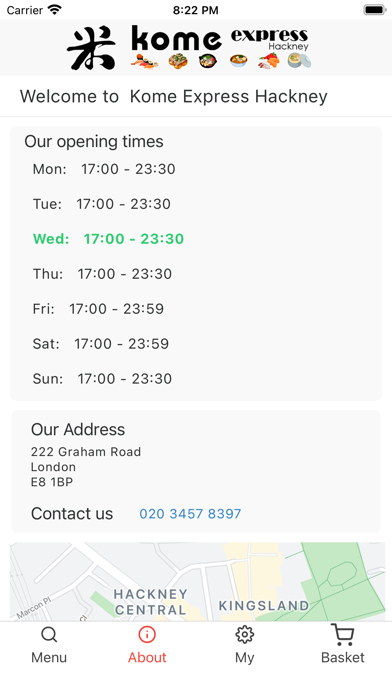 Kome Express Hackney Screenshot