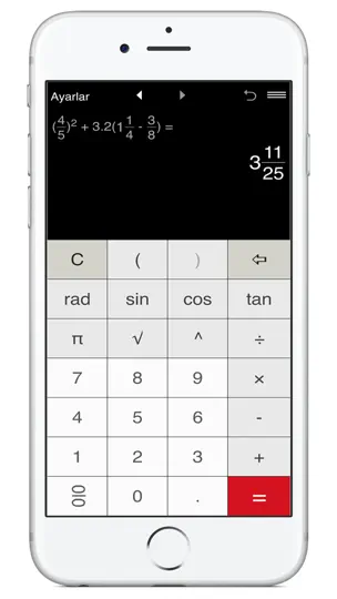 Gelişmiş Kesir Hesap Makinesi iPhone Ekran Görüntüsü 1