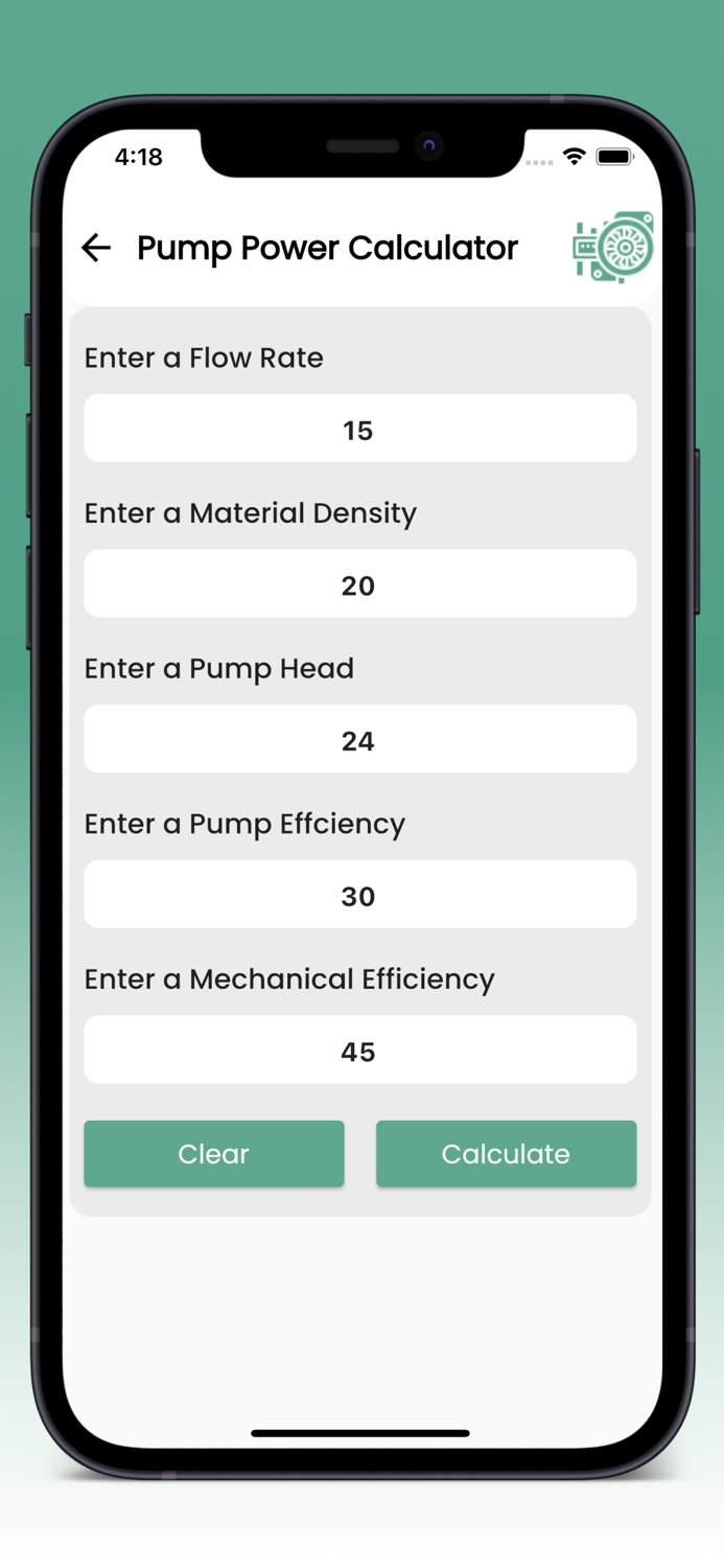 Pumping Power Calculator