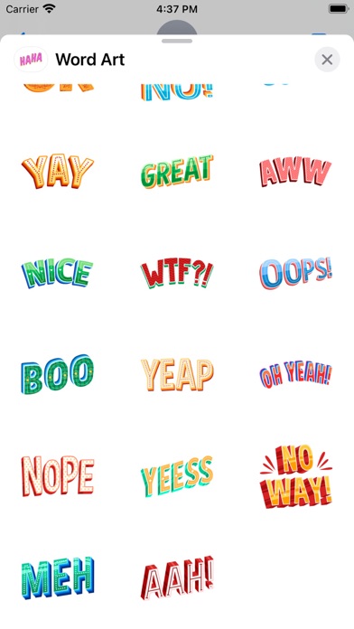 Word Art Chat Stickers Screenshot